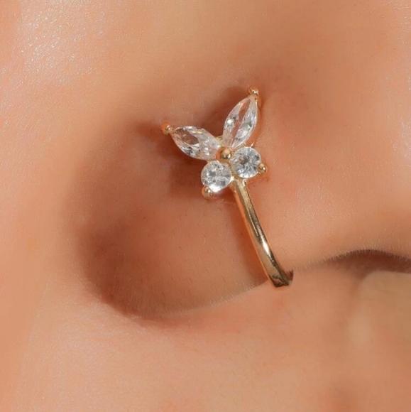Nikkiwallflower Jewelry - *Prescilla* Nose Ring Cuff